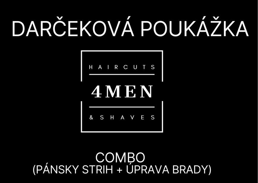 Darčeková poukážka Combo Barbershop 4 MEN – Pánsky strih v Petržalke